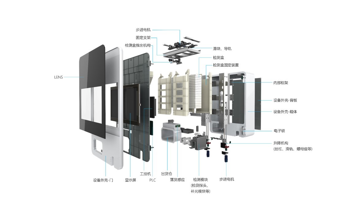 智能健康终端机爆炸图